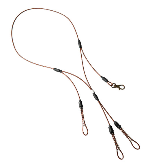 Full Brown Image of the Rolling Thunder Stainless Steel Cable Lanyard