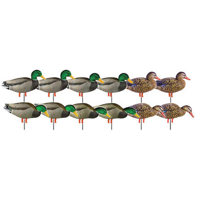 Pro-Grade Full-Body Field Mallards - 12 Pack with 12-Slot Decoy Bag (AV-70905)