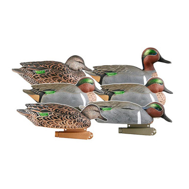 Pro-Grade Green-Winged Teal Decoys, 6 Pack