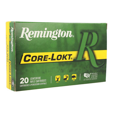 270 Winchester 130 Grain Soft Point Rifle Ammunition, Box of 20 (REM-27808)