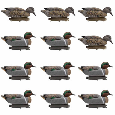 HD Greenwing Teal Floater Duck Decoys, 12 Pack (FA-212544)