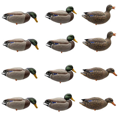 Live Full Body Mallard Decoys - 12 Pack