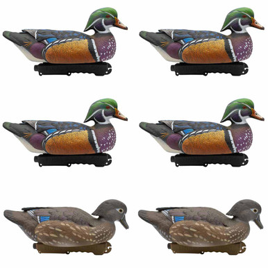 LIVE Floating Wood Duck Decoys, 6 Pack (FA-222610)