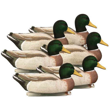 Magnum Mallard Foam Filled Drake Decoys with Flocked Heads, 6 Pack (HDI-17043)