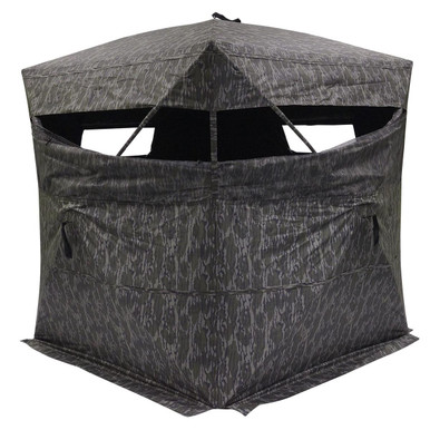 Rhino 180 See Through Hub Hunting Blind in Mossy Oak Bottomland (RHB-R180-MBL)