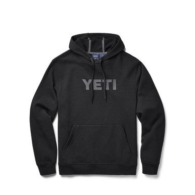 Yeti Men's Brushed Fleece Logo Pullover Hoodie - Heather Grey M / Heather Gray