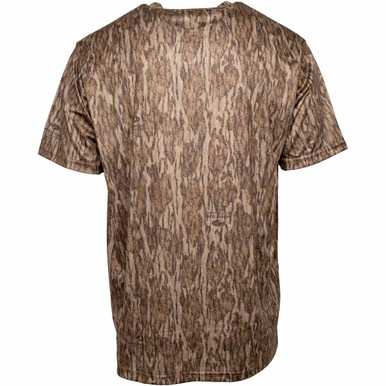 Men's Short Sleeve Poly T-Shirt, Mossy Oak New Bottomland