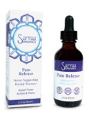 Pain Release Tincture box & bottle. Nerve Supporting Herbal Tincture. 100% Organic. Gluten Free. Vegan. 