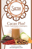 Cacao Plus! is a delicious meal replacement loaded with antioxidants, vitamins and nutrients. It contains a potent blend of raw cacao, plant based protein, our SupraGreens formula, adaptogens, and herbs. Supports healthy skin, hair and eyes, immune system. It detoxes and alkalizes blood pH! Speeds recovery after exercise, injury, illness, surgery, or a tough day. Sustained energy and stamina without the crash! Mood Enhancing!