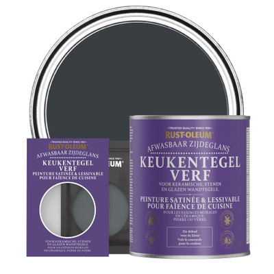 Keukentegelverf, Zijdeglans - Antraciet Keukentegelverf, Zijdeglans - Antraciet
