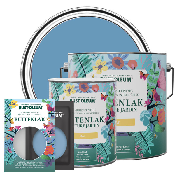 Buitenlak, Mat  - Korenbloemblauw