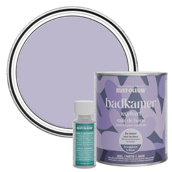 Badkamer tegelverf, Hoogglans - Blauwe regen Badkamer tegelverf, Hoogglans - Blauwe regen
