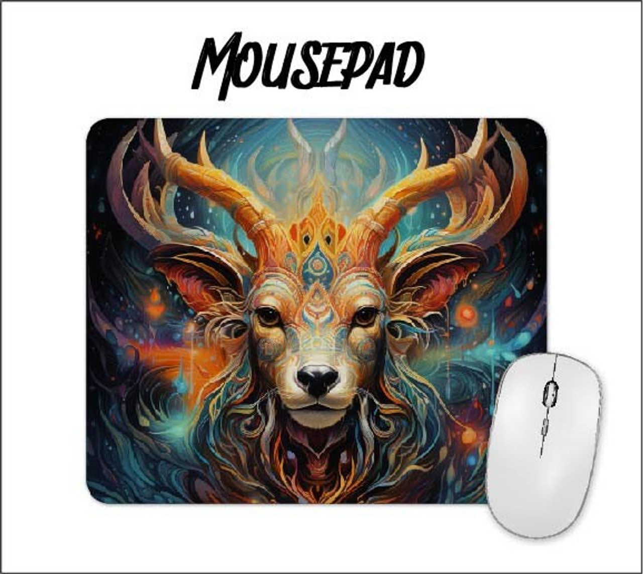  Whitetail Buck Deer Mouse Pad - Wildlife Theme Design