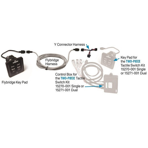 Lenco 20' Flybridge Second Station LED Trim Tab Switch Kit