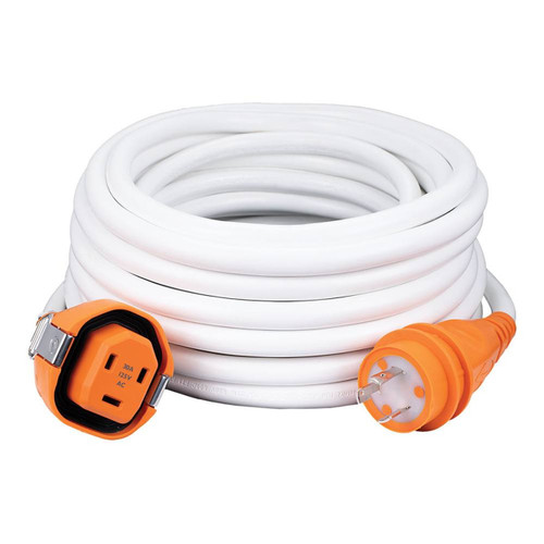 SmartPlug C30503W 30AMP/125V 50' Cordset Female, 30AMP Twist Type Dockside - White
