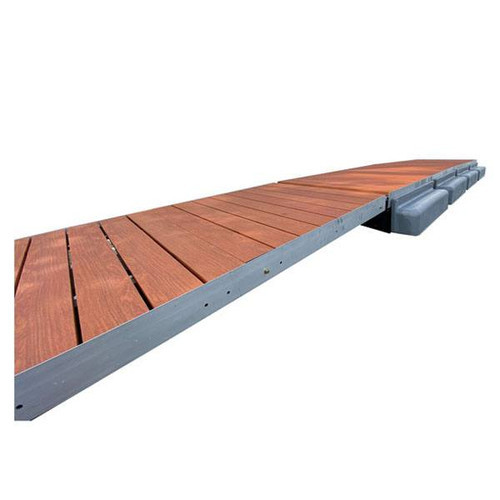Patriot Docks Premium Floating Dock w Brown Aluminum Deck