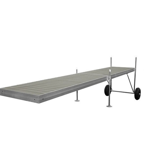 Tommy Docks 16' Roll-In Dock w/Gray Composite Decking