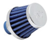 K&N 2in Base OD x .375in Flange ID x 1.75in H Rubber Base Crankcase Vent Filter - Blue