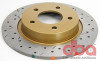 DBA 04-05 Mazda 3 2.3L / 06+ MazdaSpeed3 Rear Drilled & Slotted 4000 Series Rotor