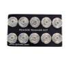 NRG M-Style Fender Washer Kit (TI Series) M6 Bolts For Plastic (Silver Wshr/Silver Scrw) - Set of 10
