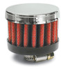 Airaid Chrome Top .625in ID - Clamp On 2in OD 1.5in Tall Breather Filter
