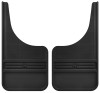 Husky Liners Universal 12in Wide Black Rubber Front Mud Flaps w/o Weight