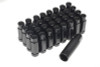 Muteki HR38 Open End Lug Nuts 12x1.25 Black Chrome / Blue Ring