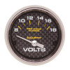 Autometer Marine Carbon Fiber 2-1/16in 18V Electric Voltmeter Gauge