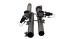 QTP 17-18 Ford Raptor EC/CC 2.5in 304SS Aggressor Cutout Dual Mid Pipes