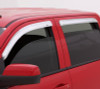 AVS 16-18 Toyota Tacoma Double Cab Ventvisor Front & Rear Window Deflectors 4pc - Chrome