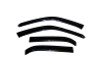 AVS 98-02 Chevy Prizm Ventvisor Outside Mount Window Deflectors 4pc - Smoke