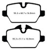 EBC 10+ Mini Countryman 1.6 Cooper Greenstuff Rear Brake Pads