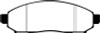 EBC 05+ Nissan Frontier 2.5 2WD Yellowstuff Front Brake Pads