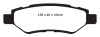 EBC 08-13 Cadillac CTS 3.0 Greenstuff Rear Brake Pads