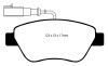 EBC 10-11 Fiat 500 1.4 (Bosch Calipers) Greenstuff Front Brake Pads