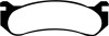 EBC 02 Cadillac Escalade 5.3 (Akebono rear caliper) Redstuff Front Brake Pads