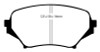 EBC 06-15 Mazda Miata MX5 2.0 Yellowstuff Front Brake Pads
