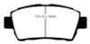 EBC 11-15 Scion IQ 1.3 Redstuff Front Brake Pads