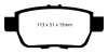 EBC 09-14 Acura TL 3.5 Yellowstuff Rear Brake Pads