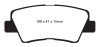 EBC 09-11 Hyundai Azera 3.3 Redstuff Rear Brake Pads