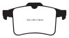EBC 10-15 Jaguar XF 5.0 Supercharged (470) Redstuff Rear Brake Pads