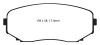 EBC 11-14 Ford Edge 2.0 Turbo Redstuff Front Brake Pads