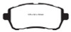 EBC 10+ Ford Fiesta 1.6L (Excl ST) Yellowstuff Front Brake Pads