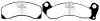 EBC 83-93 Ford Mustang 2.3 (Rear Rotors) Yellowstuff Front Brake Pads