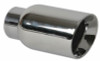 Vibrant 4in OD Round SS Exhaust Tip (Double Wall Angle Cut Beveled Outlet) 3in. ID Inlet