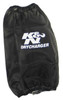 K&N Black DryCharger Round Tapered Air Filter Wrap 5in Base ID x 4in Top ID x 7.875in H