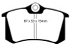 EBC 10-13 Audi A3 2.0 TD Yellowstuff Rear Brake Pads