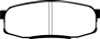 EBC 08+ Lexus LX570 5.7 Greenstuff Rear Brake Pads