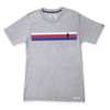 Crew Neck Short Sleeves Stripe RS Lt Grey M