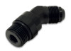 Vibrant -8AN Male to Male -6AN Straight Cut 45 Degree Adapter Fitting - Anodized Black